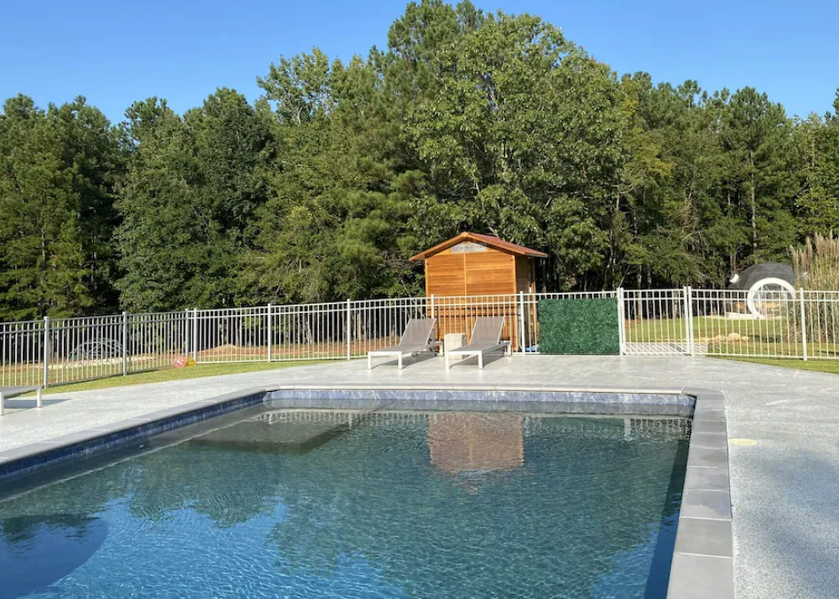 Private pool at the Dome. Perfect for a late night dip.