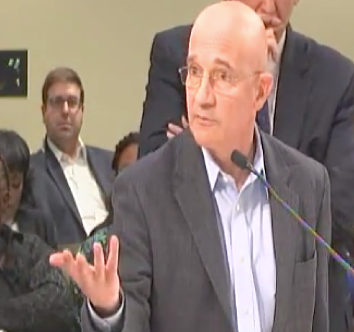 Carlo Musso at a public meeting in Louisiana as he sought the medical contract for the East Baton Rouge Prison in 2016. CorrectHealth ultimately won the contract.