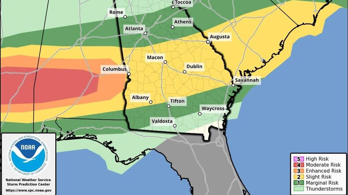 Severe storms hit Georgia Sunday morning.