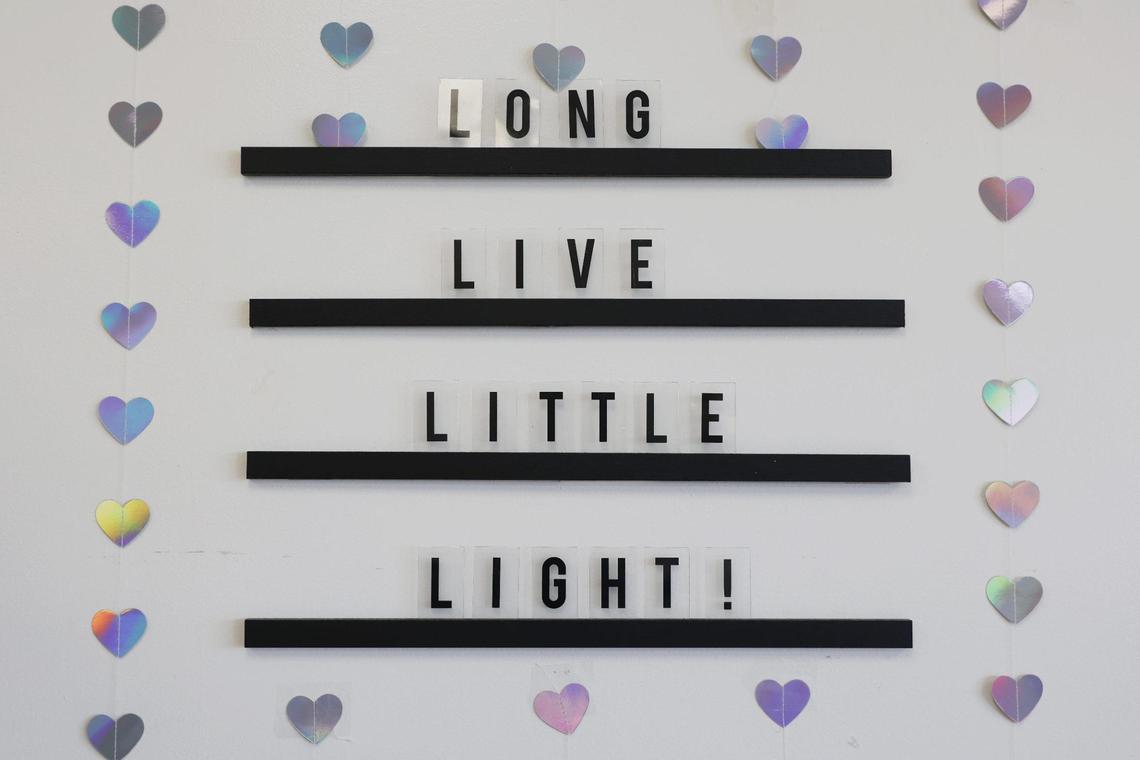 A sign on the wall of Little Light Coffee Co. in Warner Robins. When original owner Sophia Smith announced her decision in February to close the shop and put it up for sale, shop regulars Jaimi and Kevin Norrell jumped at the chance to buy it.