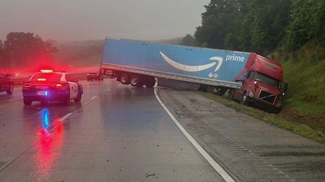 A crash in Monroe County prompted officials to warn drivers of unsafe roads.