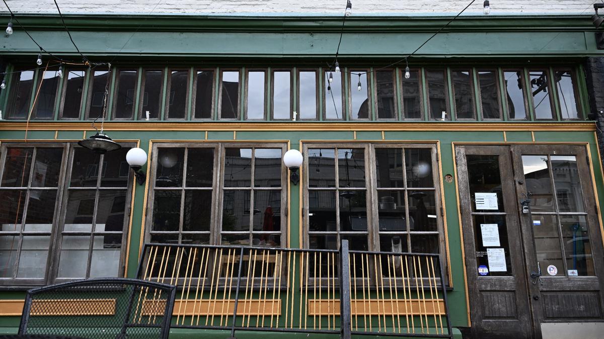 The Bearfoot Tavern sits off of Second Street during renovations on Friday, July 11, 2025, in Macon, Georgia. The restaurant continues to undergo renovations after the roof collapsed a year ago, but plans to open in the fall.