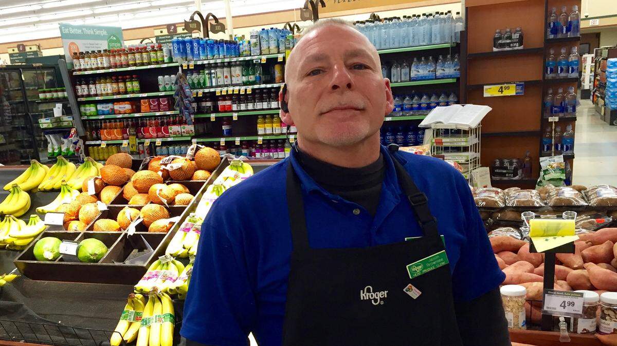 ED GRISAMORE/SPECIAL TO THE TELEGRAPHJason Brownlee is a Kroger produce department manager and a big fan of the Old Book Sale.