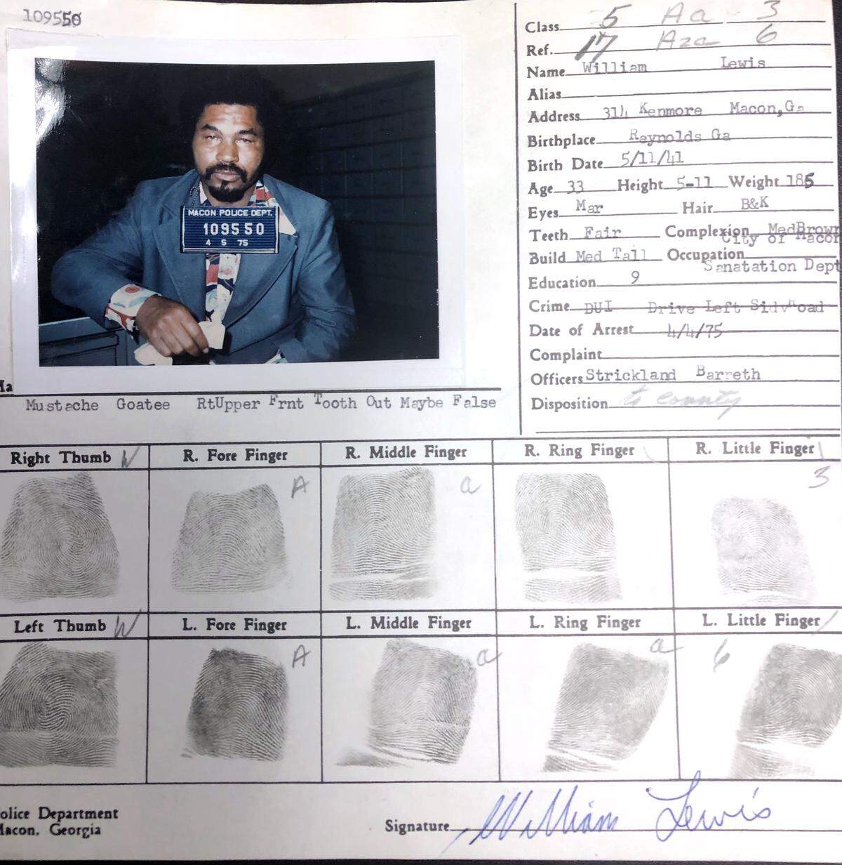 Samuel Little used an alias in this mugshot from Macon Police Department in 1975.