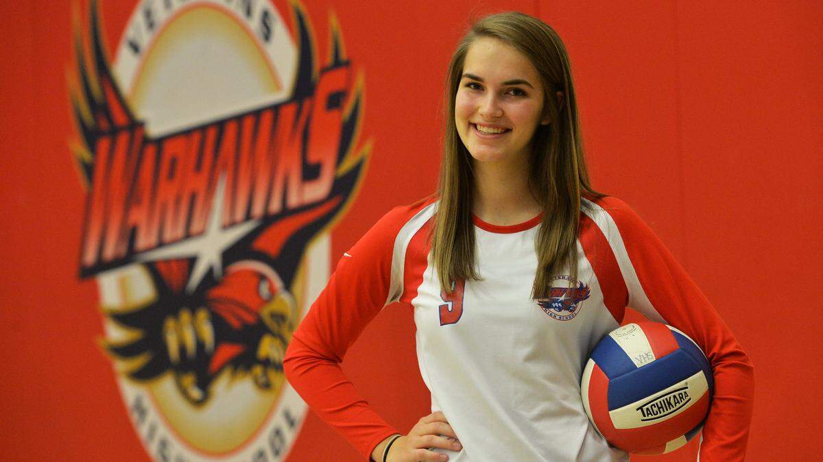 Veterans' Anna Nicholson, who helped lead the Warhawks to the GHSA Area 2-AAAA title, is the All Middle Georgia Volleyball Player of the Year.