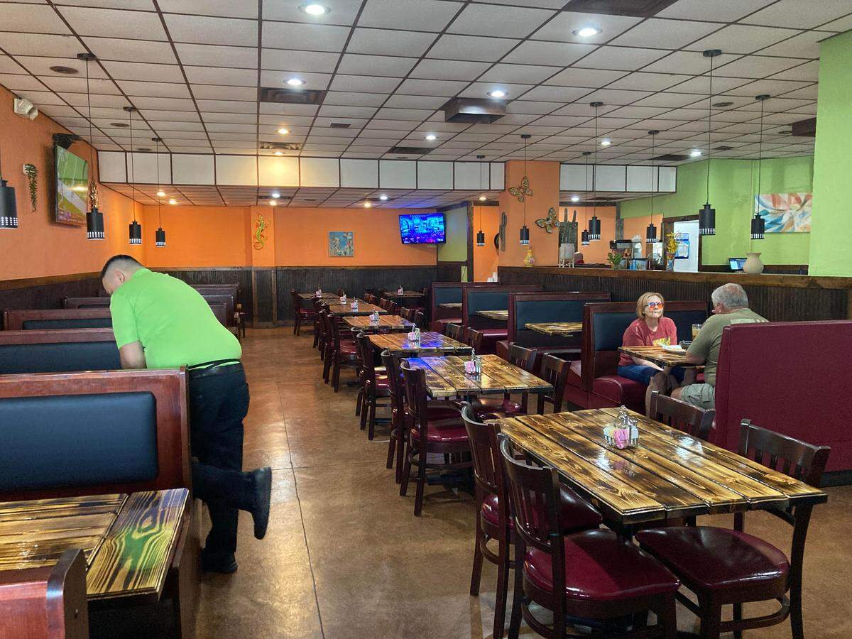 The large dining area of the new Medina’s Mexican Grill at 1281 South Houston Lake Road in Warner Robins is capable of seating about 120 people.