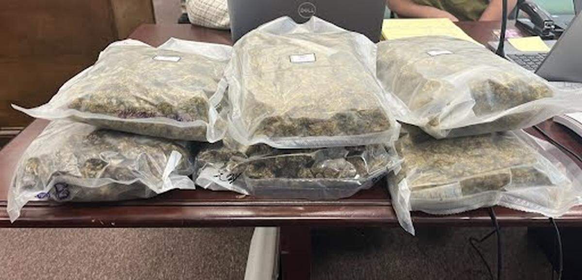 Six bags of marijuana that were found in Dan Thomas Cleveland Jr.’s home, where they also found roughly 20 dogs that were trained in dog fighting. He pleaded guilty to one count of marijuana possession, one count of gun possession and one count of dog fighting and will serve 10 years in prison.