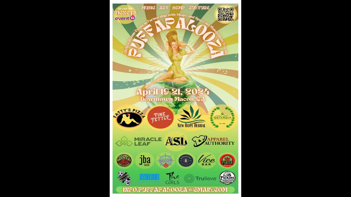A new festival is coming to town - Puffapalooza is a three-day curated art, culture, and cannabis advocacy festival featuring all things 420 in the Macon area.