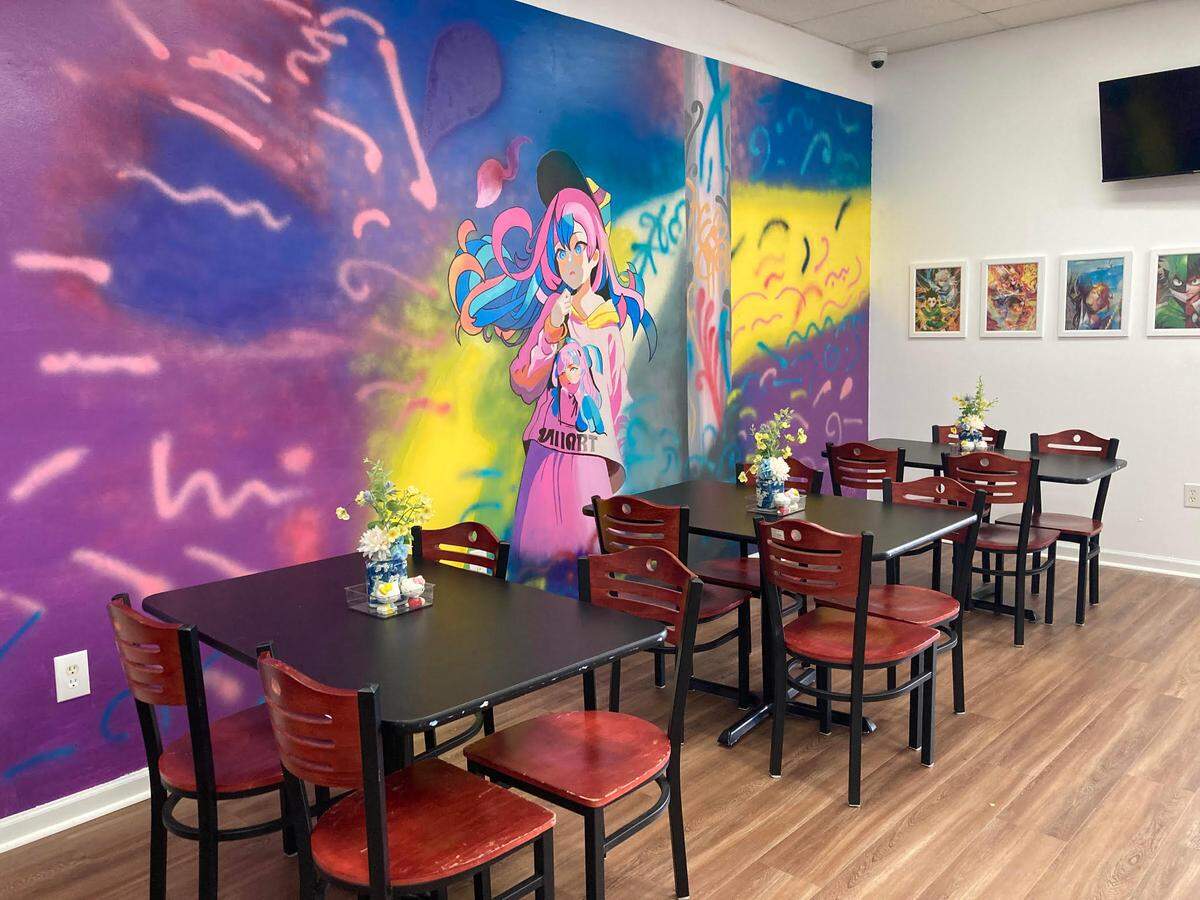 The dining area at Elena’s Noodle Bar opening soon in Warner Robins.