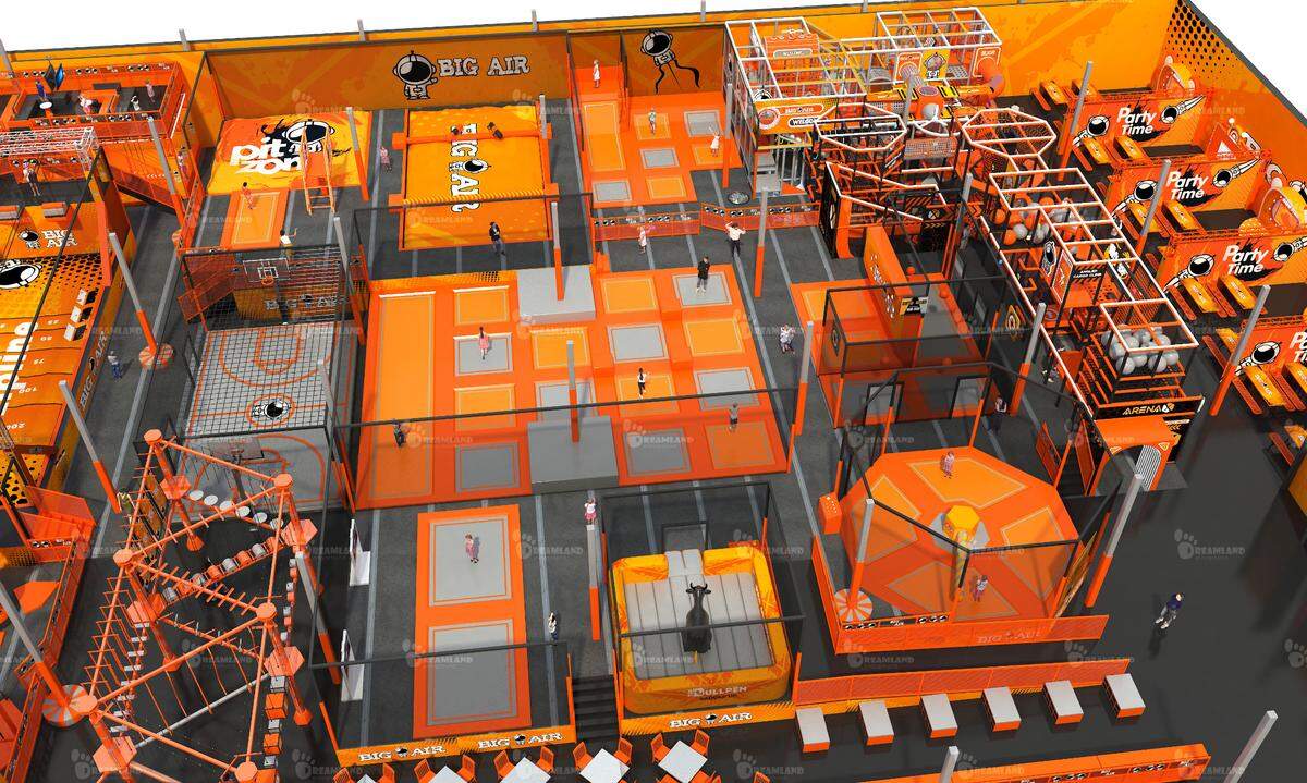 A rendering of what Big Air Warner Robins is expected to look like inside. Big Air trampoline and adventure parks are built to suit. “We have like 50 different attractions coming into this one building,” said Dustin Pelletier, Big Air Warner Robins franchise owner.