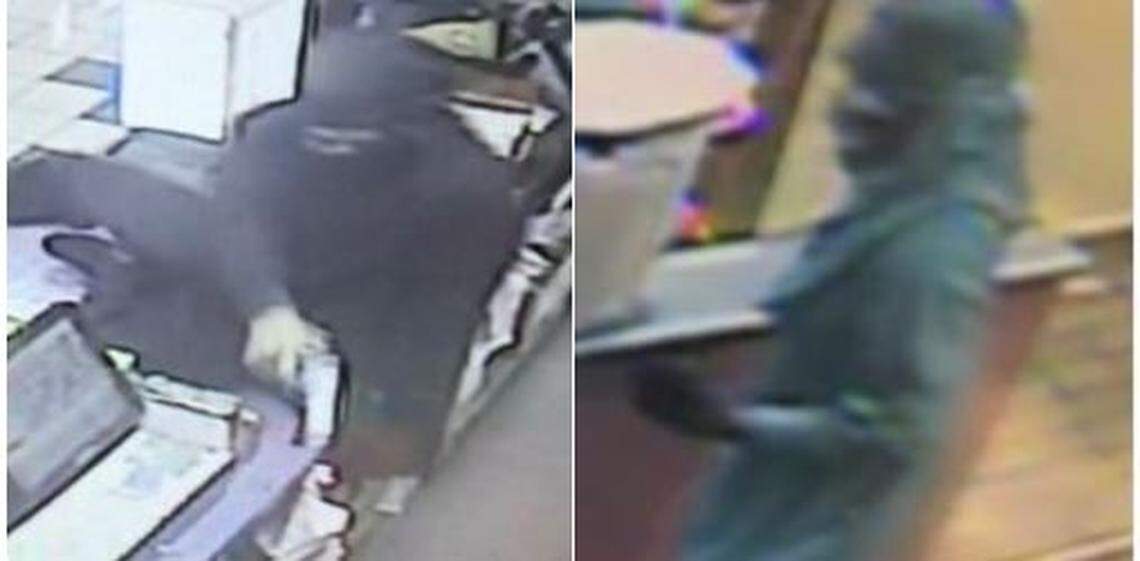 Warner Robins police release suspect photos in the slaying the Jan. 13 killing of a Chevron convenience store clerk, left, and of a Barberitos restaurant worker Sunday night.