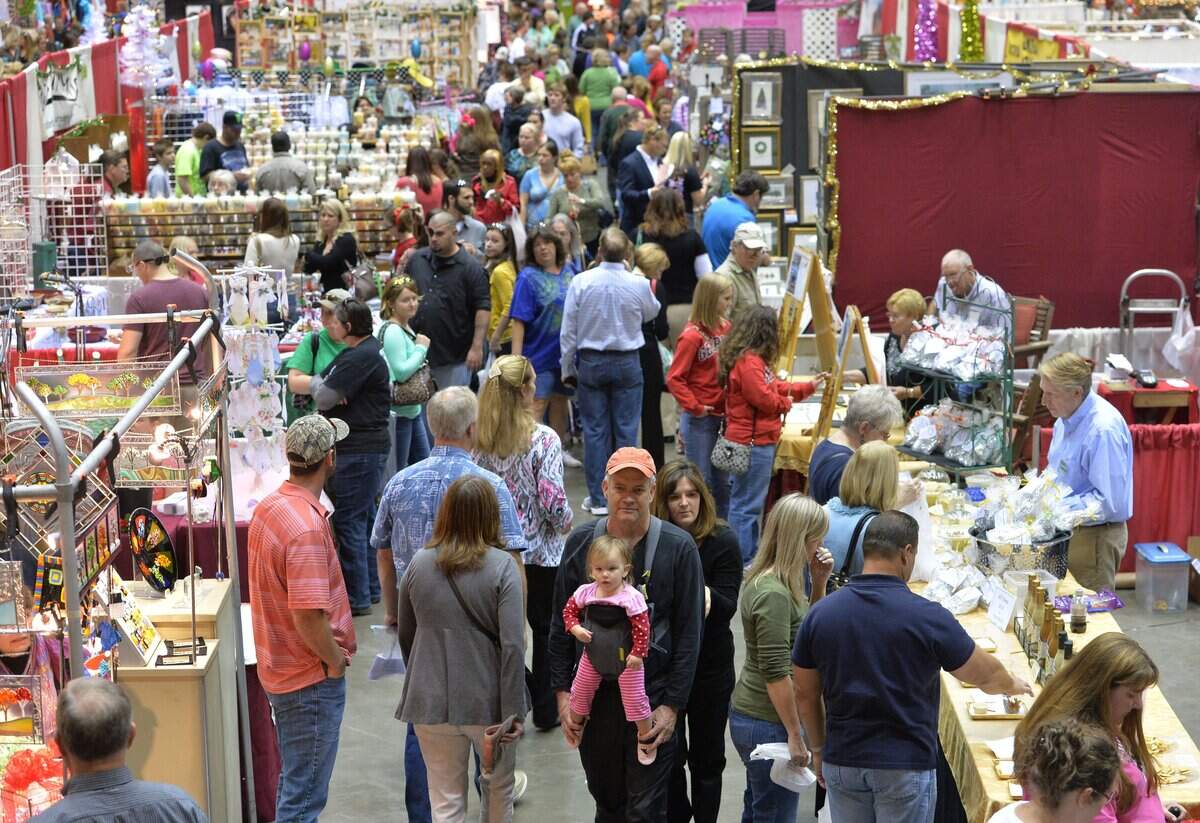 Crowds of people attend Christmas Made in the South at the Macon Coliseum in this 2013 file photo.