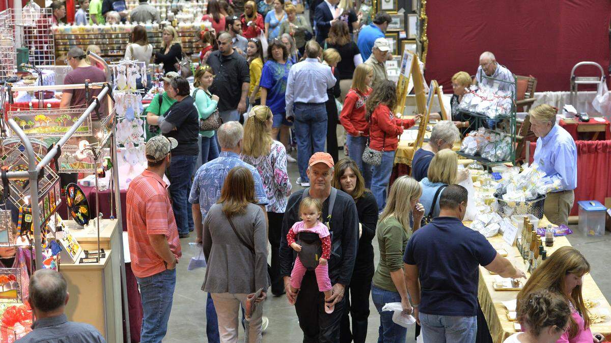 Crowds of people attend Christmas Made in the South at the Macon Coliseum in this 2013 file photo.