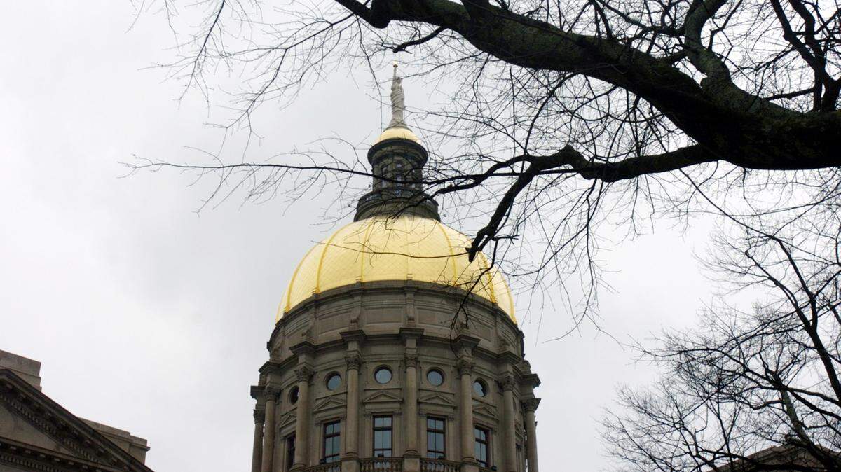 The gold dome of the Georgia Capitol.