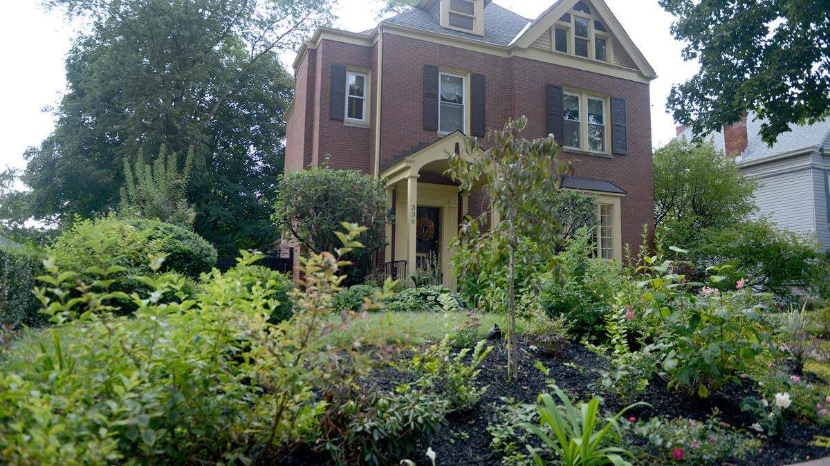 The front yard garden of Sharon Danovich and her husband John Lupone, a winner of the Great Gardens Contest, at their home in Edgewood,Pennsylvania.