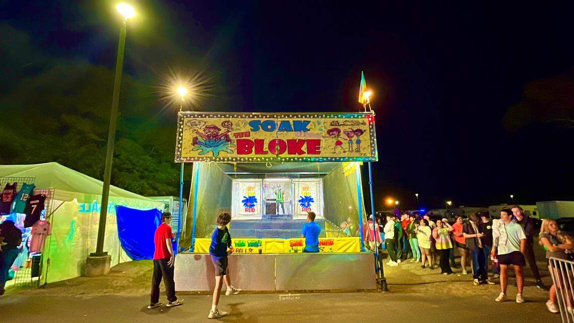 The Soak The Bloke game at the Georgia National Fair in Perry.