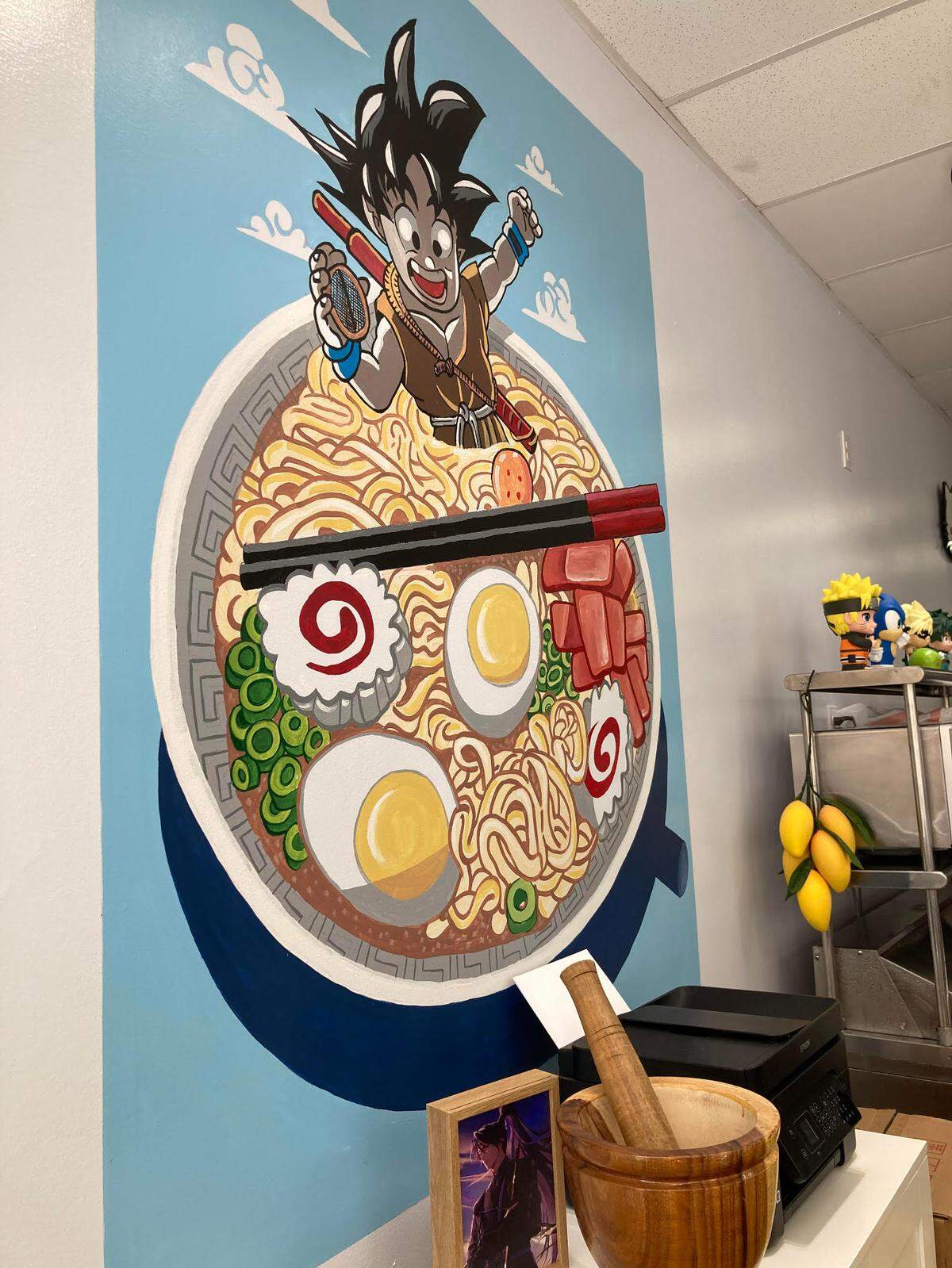 The new Elena’s Noodle Bar in Warner Robins has an anime theme.