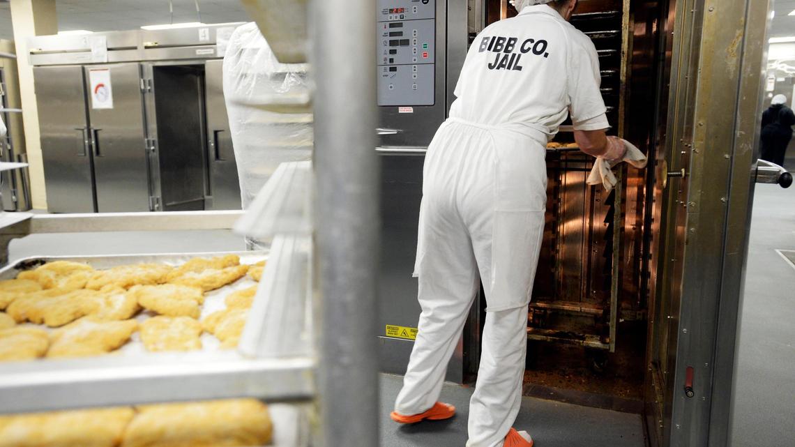 A woman’s place is in the kitchen for inmates at the Bibb County Jail