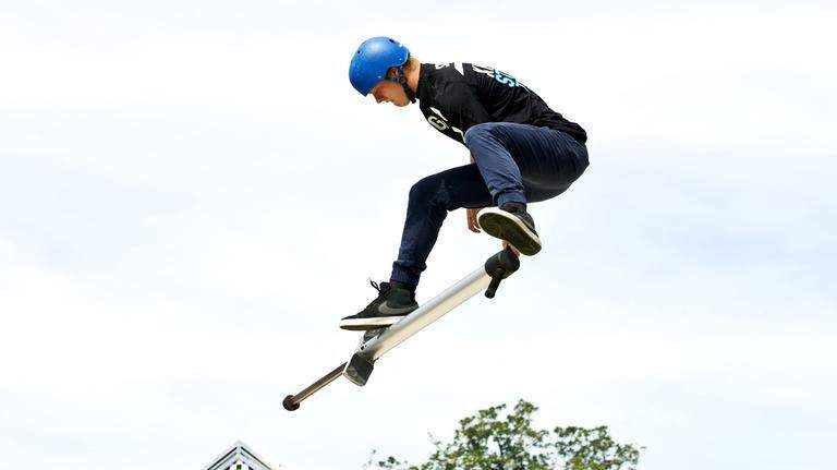 Cherry Blossom Festival bounces into Tuesday with Xpogo stunt team 
