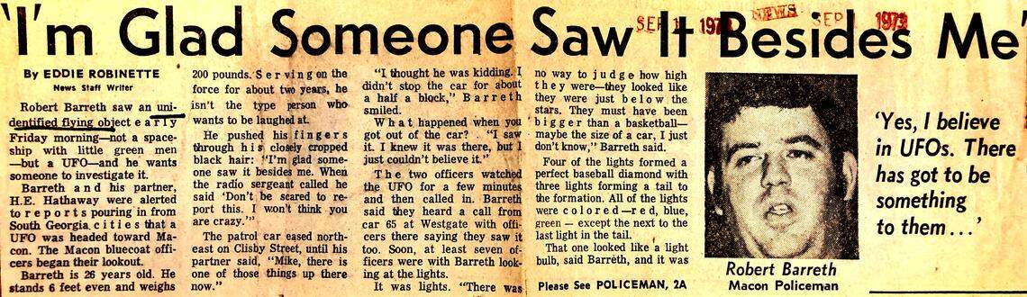 A Macon News clipping from August 1973.