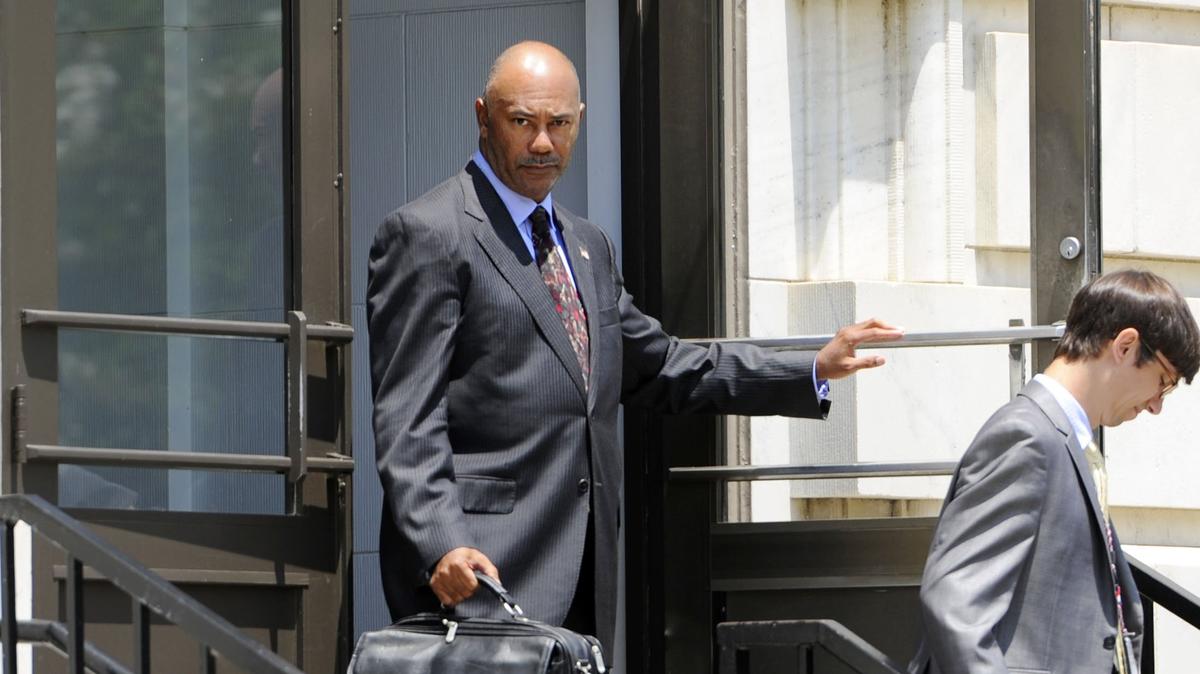 Isaac J. Culver III makes his way from U.S. District Court last week.