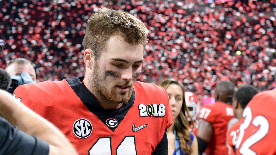 Georgia quarterback Jake Fromm completed 16 of 32 passes for 232 yards, one touchdown and two interceptions.