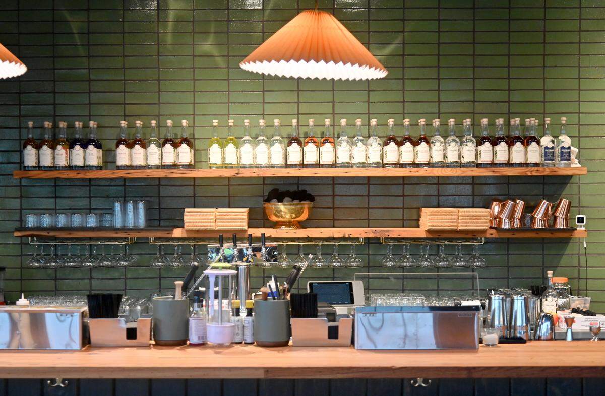 The bar at Longleaf Distillery at 664 Second St. in downtown Macon.