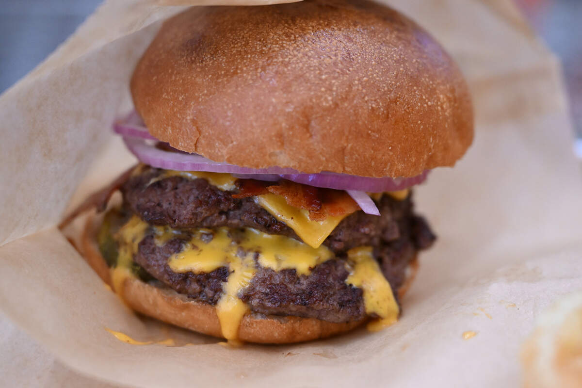 My Favorite Burger features two patties made with American cheese, cheese sauce, bacon, pickles, red onions and an in-house condiment made by the owner called “Steve’s Sauce.”