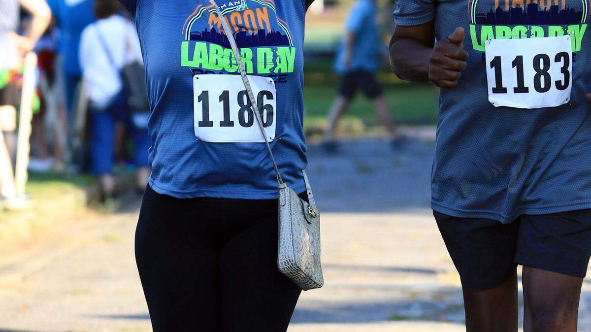 Runners ran their way through Macon during the 46th Labor Day Road Race hosted by the Macon Tracks Running Club Minday morning. The event featured a 10 k and 5 k race and lead runners through downtown and finished at Carolyn Crayton Park.