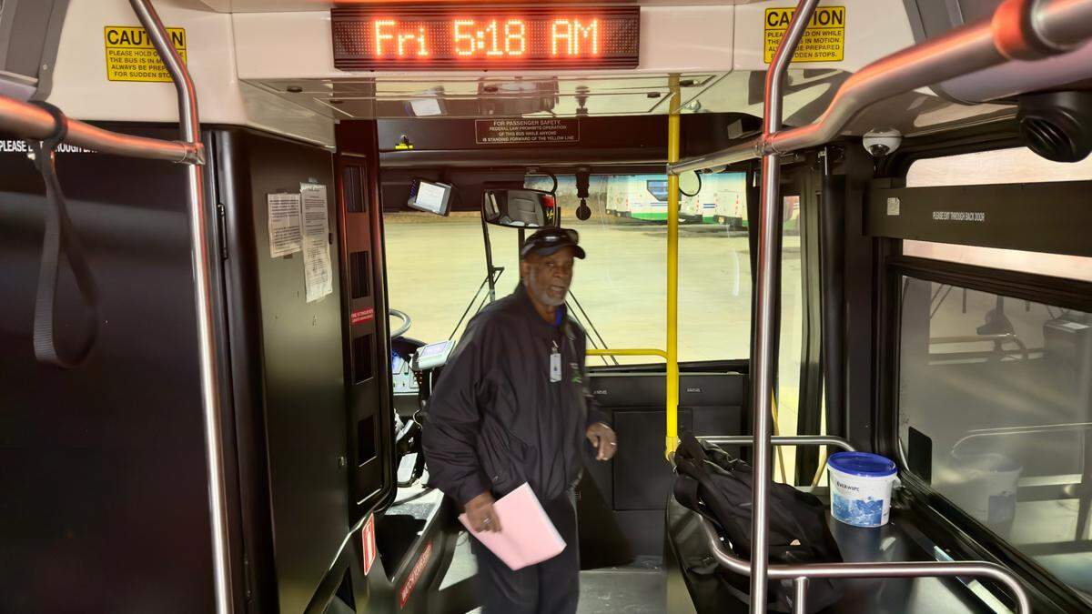 Vernon Franklin, 67, has been driving a bus for MTA for almost 16 years.