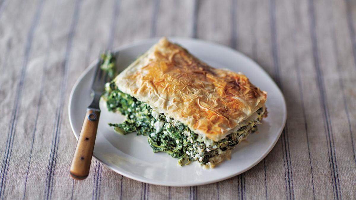 Greek Mixed Greens Pie With Phyllo Crust. Photo by (c) Quentin Bacon, from "You Have It Made."