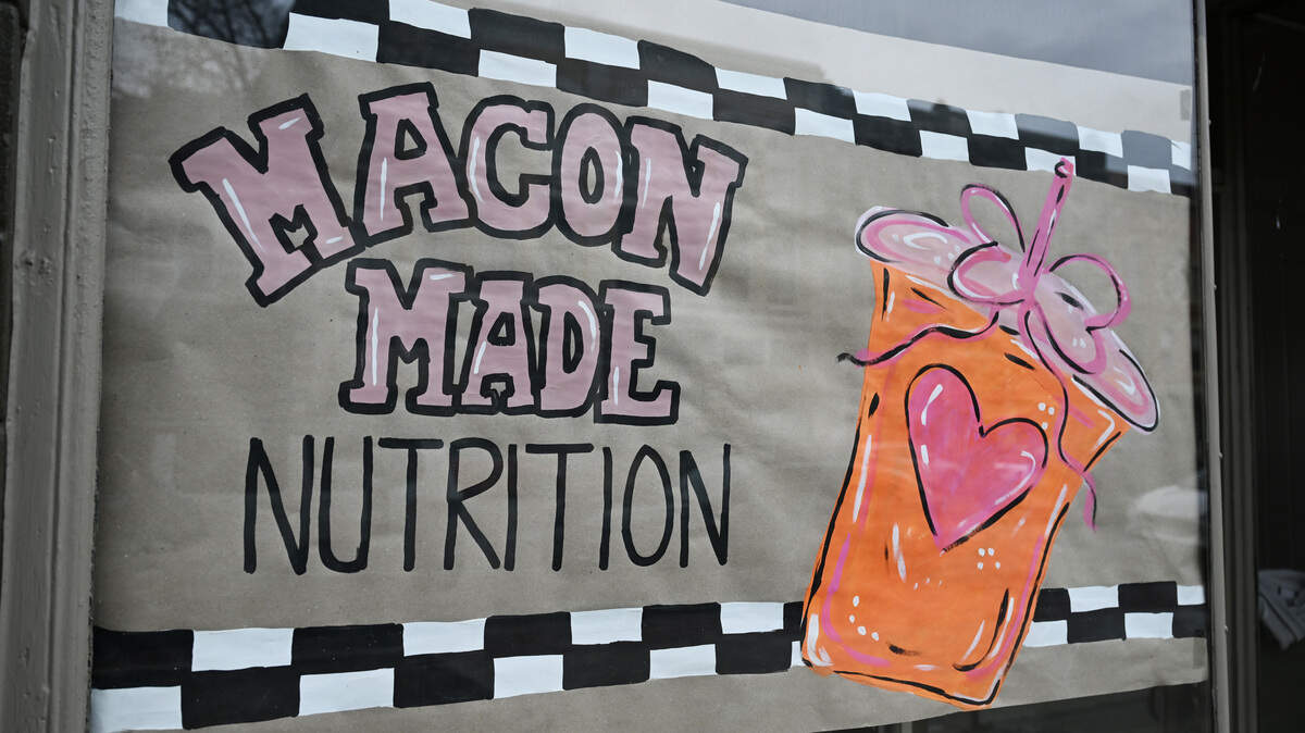 Macon Made Nutrition sits off of Second Street on Monday, Dec. 29, 2025 in downtown Macon. The new store will feature teas, coffees and shakes and is expected to open next month. 