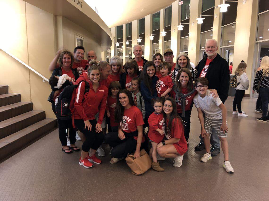 Twenty-one of Sydney Snead’s family members attended the NCAA national championships at the Fort Worth Convention Center on April 19, 2019.