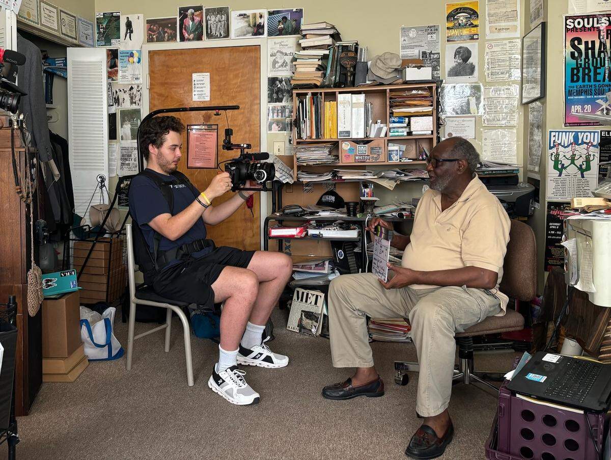 Newton Collier is interviewed for the documentary "NEWT - A Short Documentary." The film was shot at several historic Macon locations including the Douglass Theatre, Grant’s Lounge, and Capricorn Studios.