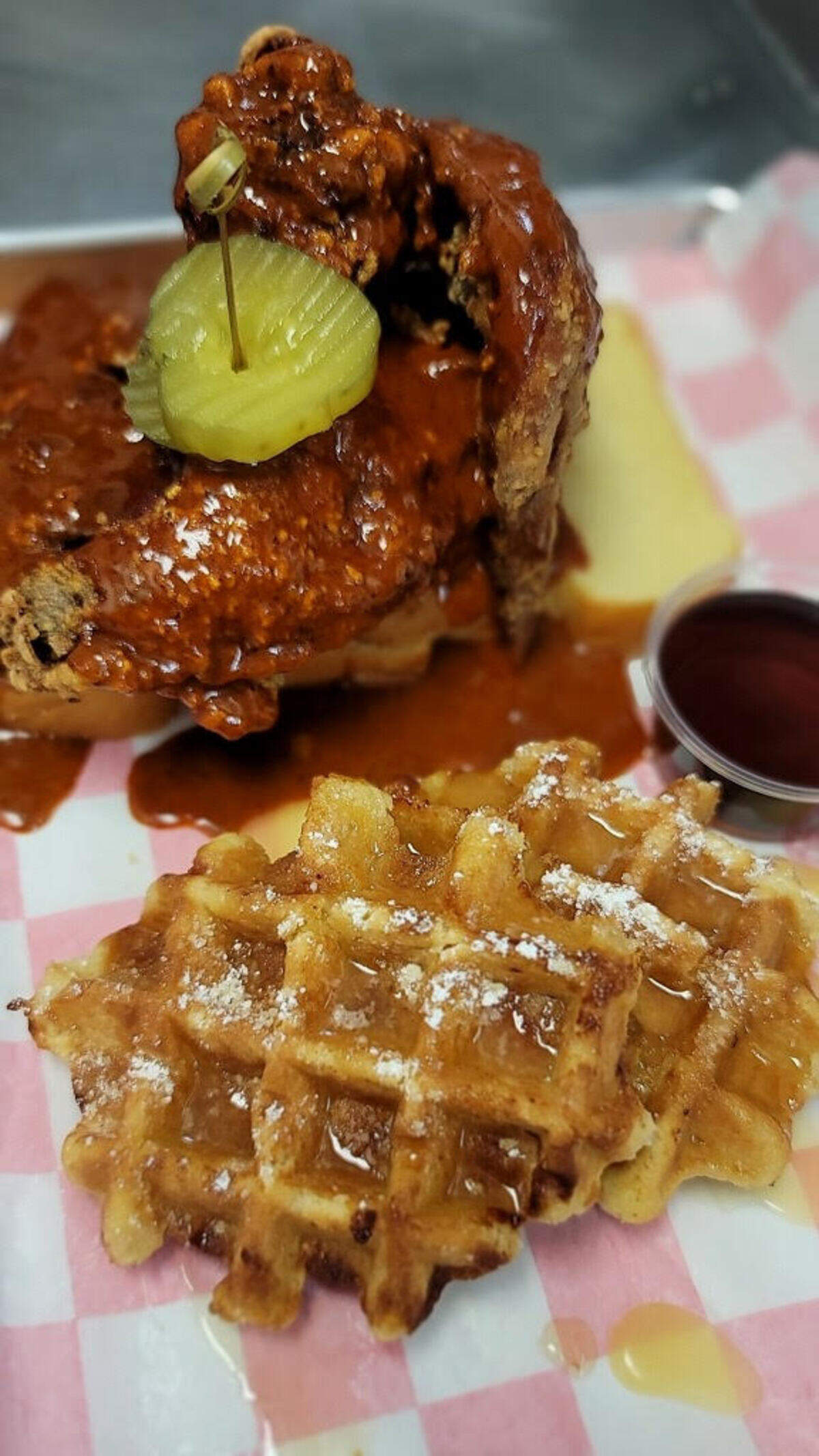 Chicken & Waffles at The Hot Chik in Warner Robins.