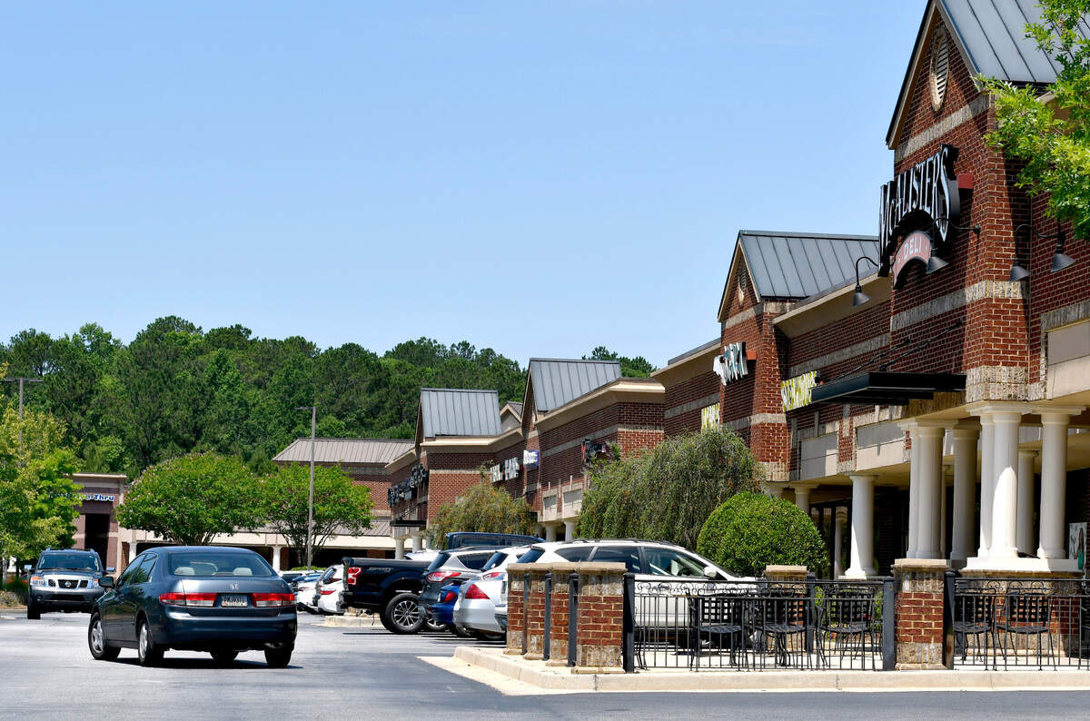 Plantation Village shopping plaza at 6255 Zebulon Road in Macon.