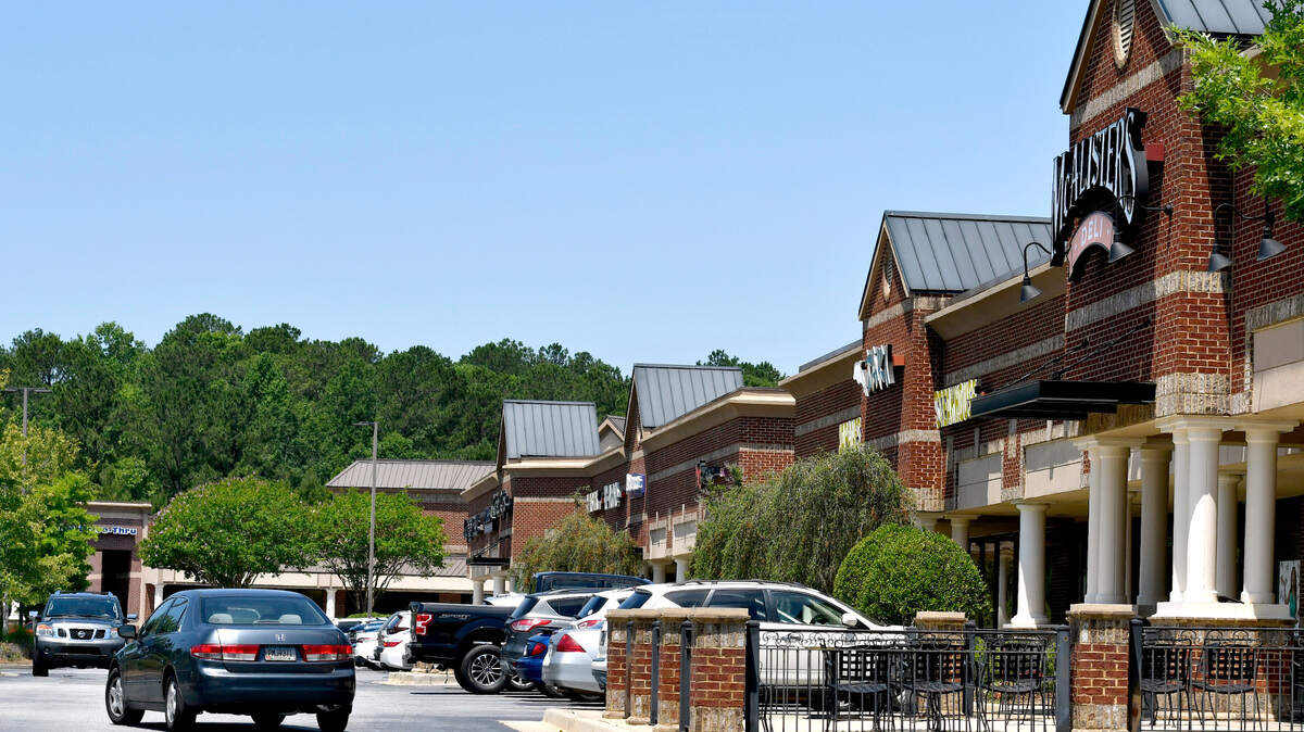 Plantation Village shopping plaza at 6255 Zebulon Road in Macon.