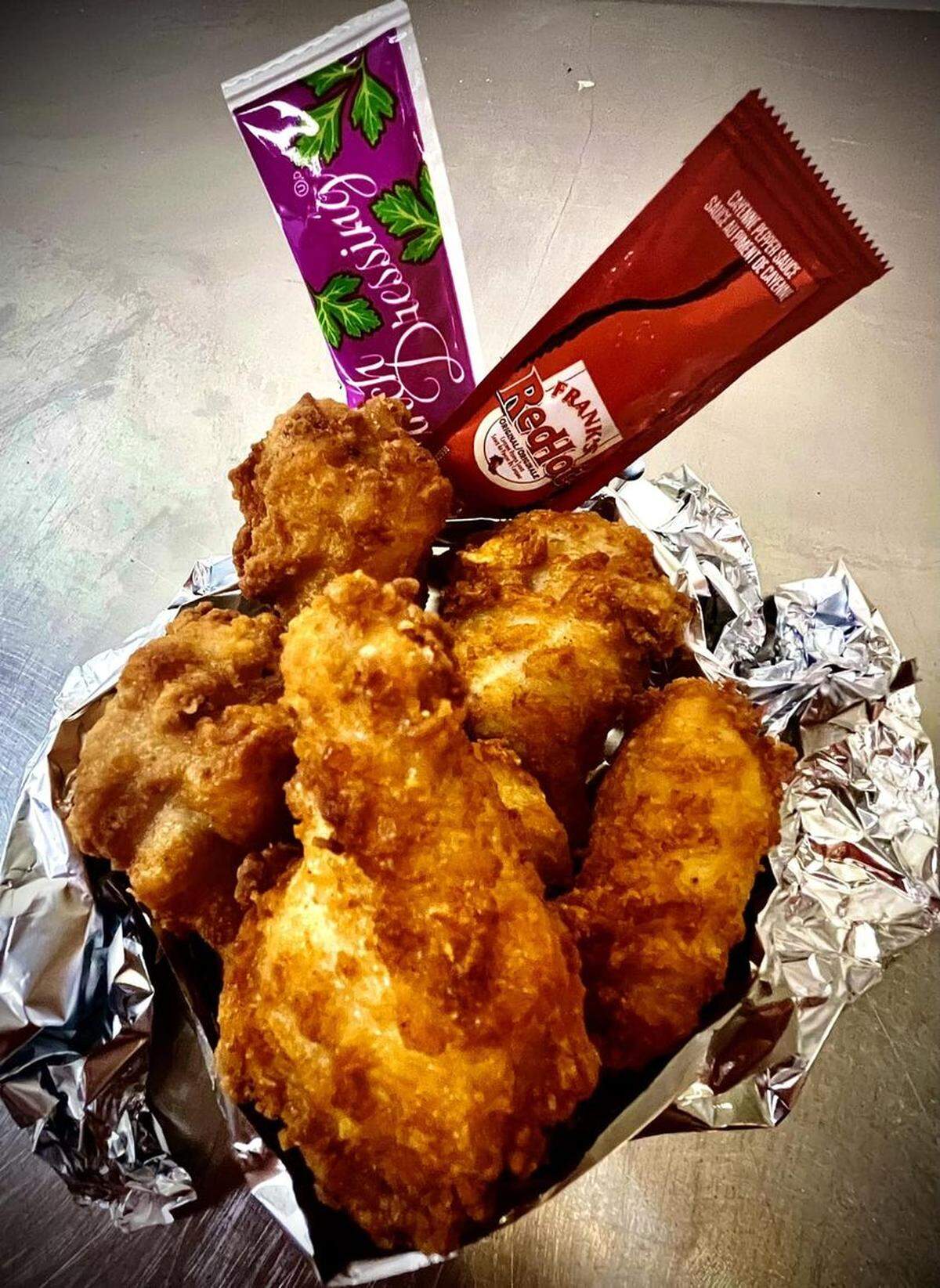 Mimi’s fried chicken wings at Keene’s Kafe in Macon.
