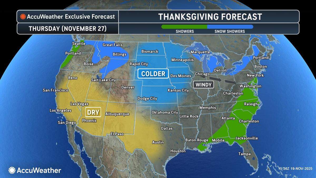 Thanksgiving Day forecast Accuweather