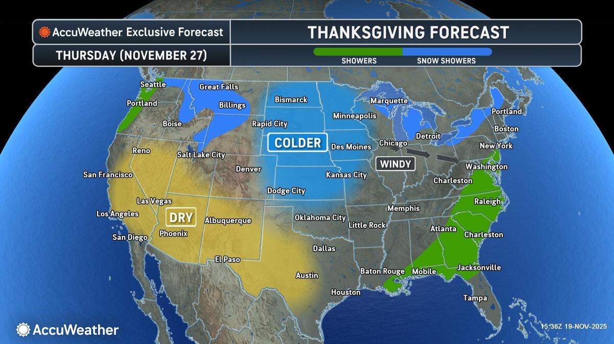 Thanksgiving Day forecast Accuweather