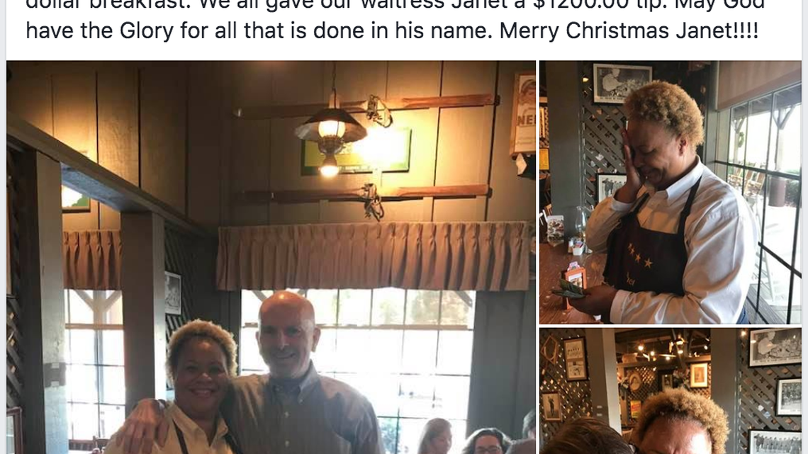 ‘Blessed.’ Dublin Cracker Barrel waitress speaks out after getting $1,200 tip from big party