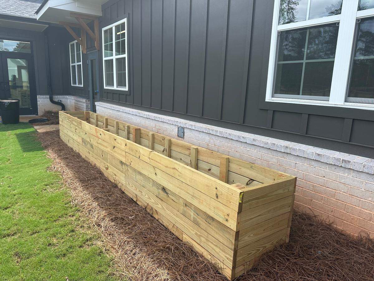 Children at Fox Den will plant fresh fruit and vegetables, then learn to harvest them in these raised garden beds. The fresh food will be incorporated into made-from-scratch meals by the academy’s chef.