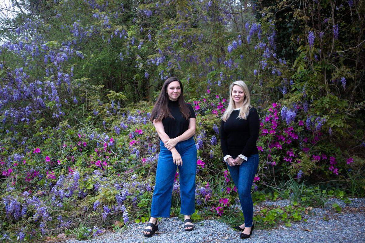 Evey Wilson Wetherbee, left, and Jessica Szilagyi reported on the six-part “Prison Town” podcast series, which highlights systemic issues within the Georgia Department of Corrections.