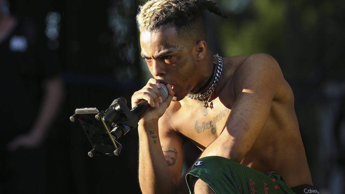 XXXTentacion performs during the second day of the Rolling Loud Festival in downtown Miami on May 6, 2017.