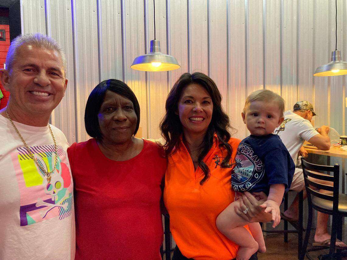 Michael Reece, Willie Mae Respress, Cathy Reece and 9-month-old granddaugther, Araya Chayse Reece..
