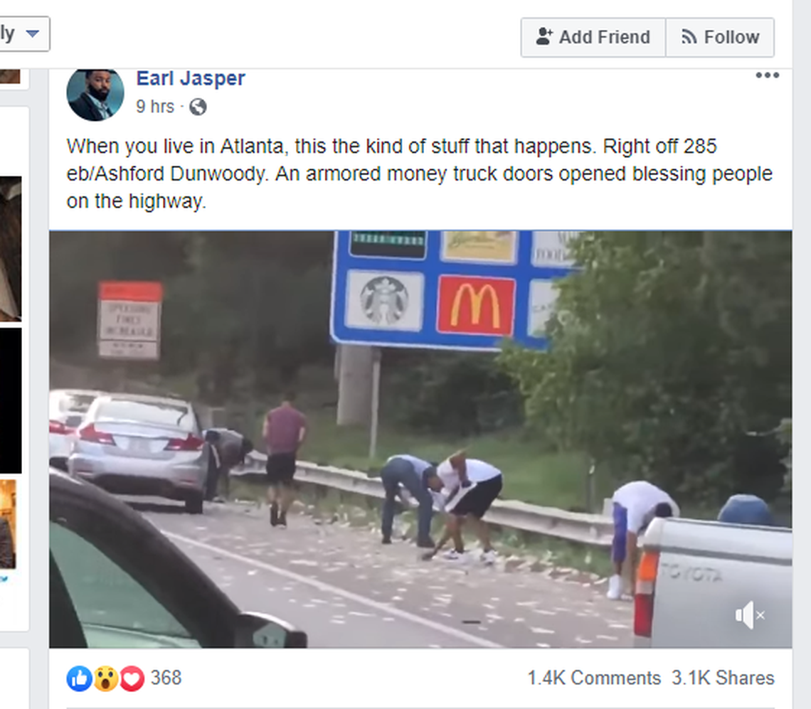 Dozens of people collected money from an Atlanta area interstate in 2019 after an armored truck’s doors accidentally flew open, spilling the cash.