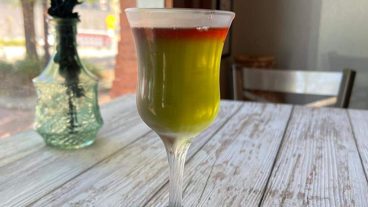 “Kiss My Irish Lass” cocktail at Pearl Passionate Cuisine & Cocktails for St. Patrick’s Day 2023.