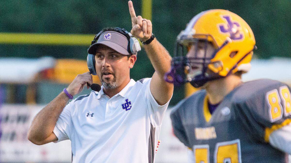 Jones County head coach Justin Rogers leads the Greyhounds into McConnell-Talbert Stadium on Thursday to face Northside, one year after Jones County gave the Eagles their only loss en route to the GHSA Class AAAAA title.