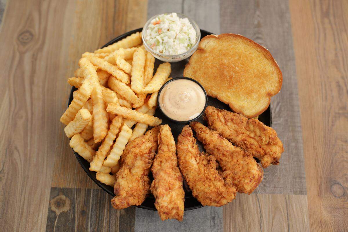 Huey Magoo’s five piece chicken tender meal. 
