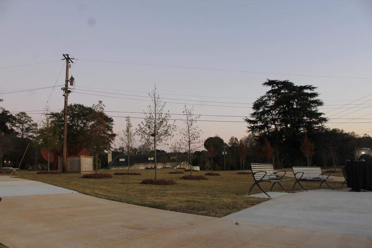 Bicentennial Park features benches and a walking path at 271 Clinton St. in Mill Hill, an east Macon neighborhood.